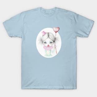 Halloween Sad cute clown T-Shirt